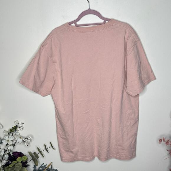 GOOD AMERICANS Goodies Icon Metallic Rose Gold Pink Tee {I19} - Picture 3 of 5